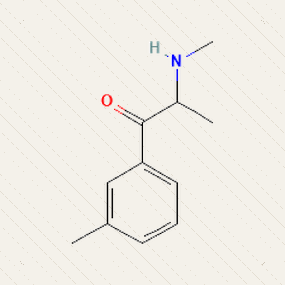 3-MMC, educational illustration of the molecule's formula
