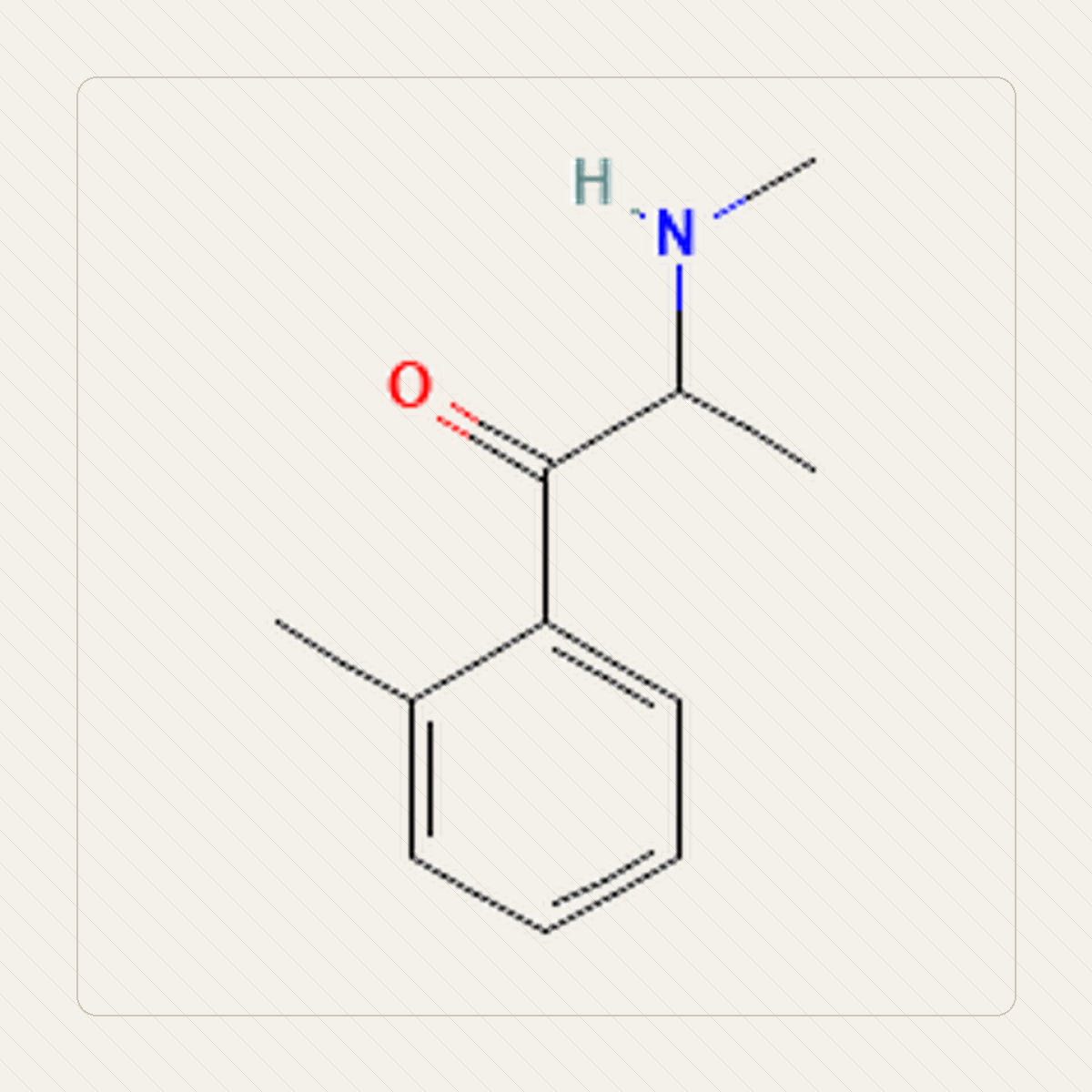 2-MMC, educational illustration of the molecule's formula