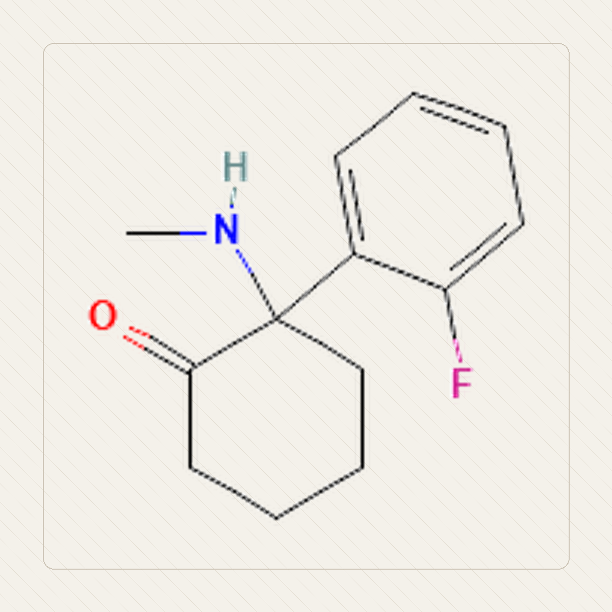 2-FDCK, educational illustration of the molecule's formula