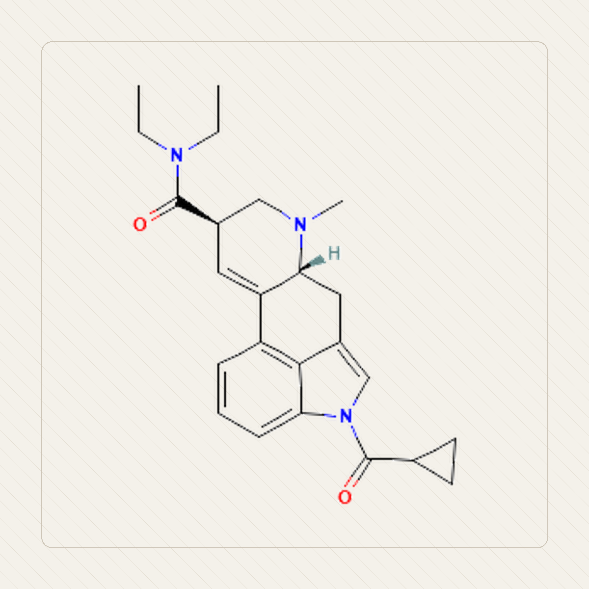 1cP-LSD, educational illustration of the molecule's formula
